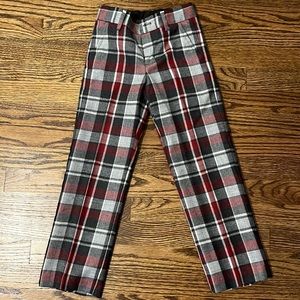 Janie and Jack size 6 plaid wool pants
